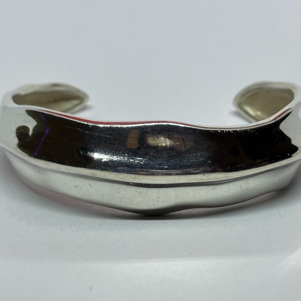 Vintage Tiffany & Co. Sterling Silver Nature Leaf Cuff Bracelet 925